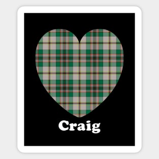 The CRAIG Family Tartan 'Love Heart' Design Sticker